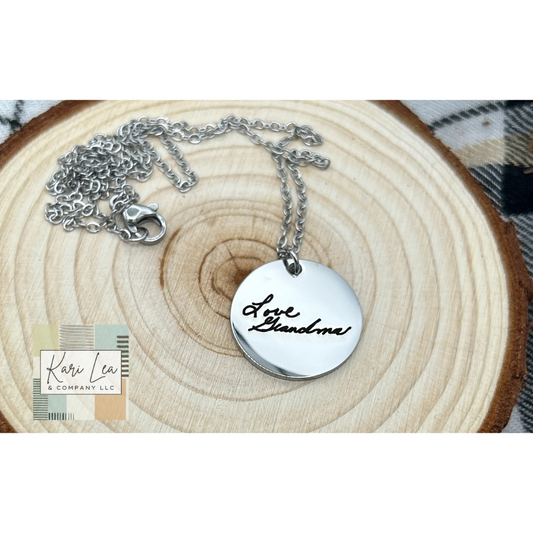 Custom Handwriting on Jewelry
