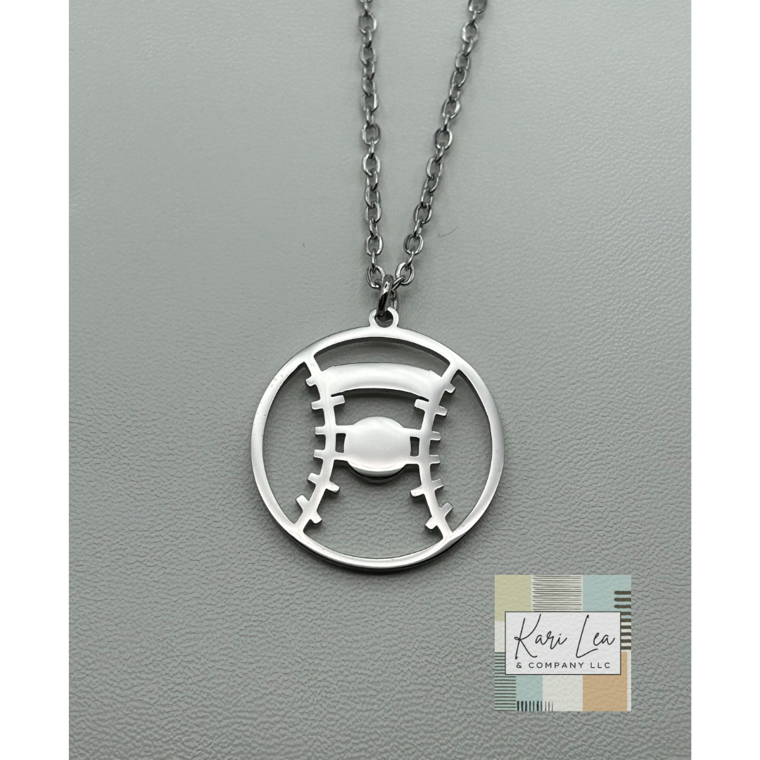Sports Pendant Necklace (Football, Basketball, Baseball/Softball, Soccer, Cheer Megaphone, Paw Print))