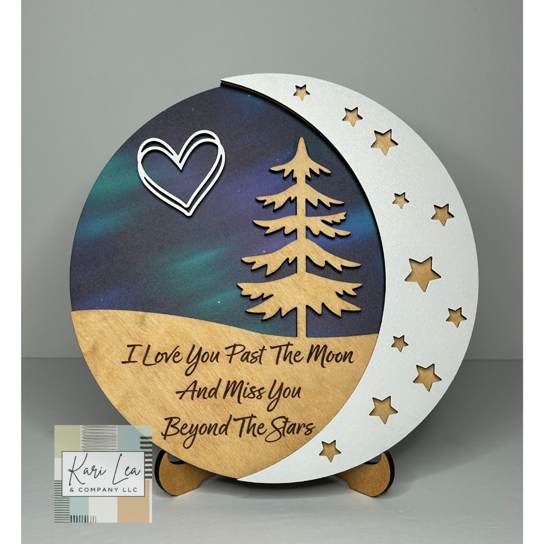 The Sky Looks Different Memorial Sign with Stand