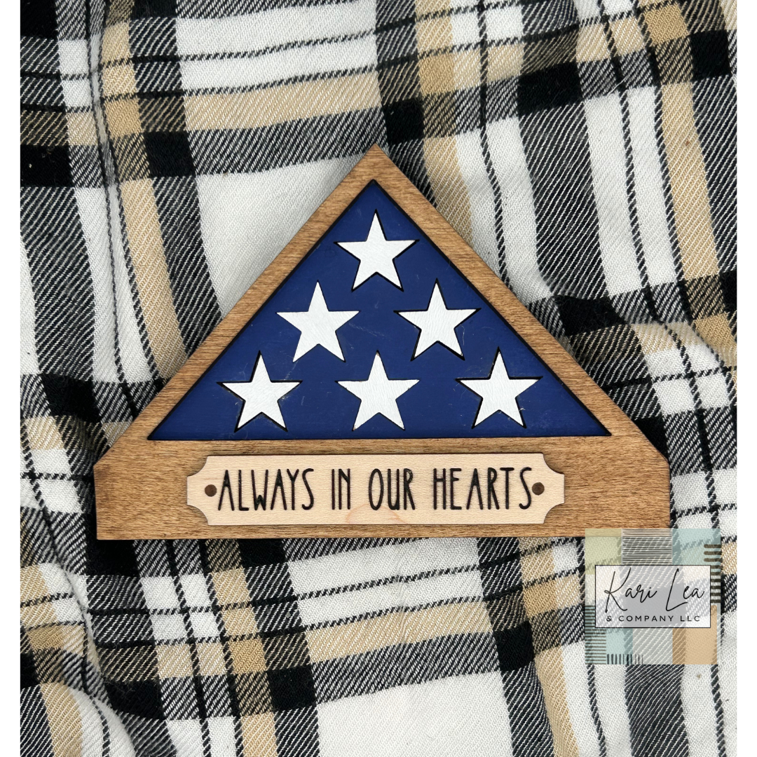 Folded Flag Memorial Ornament and/or Magnet