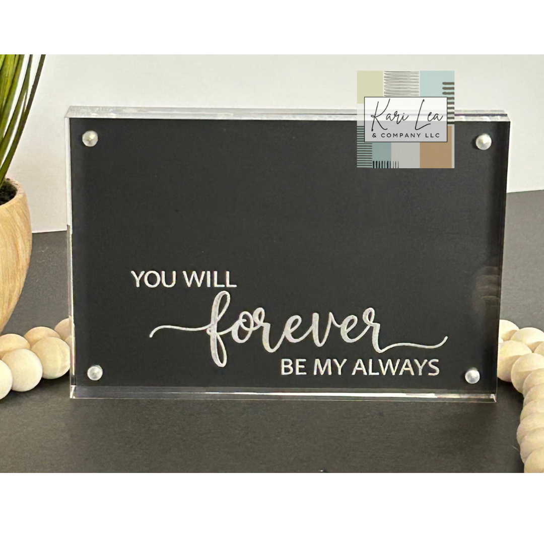 Acrylic Photo Frame (4x6) - Personalized