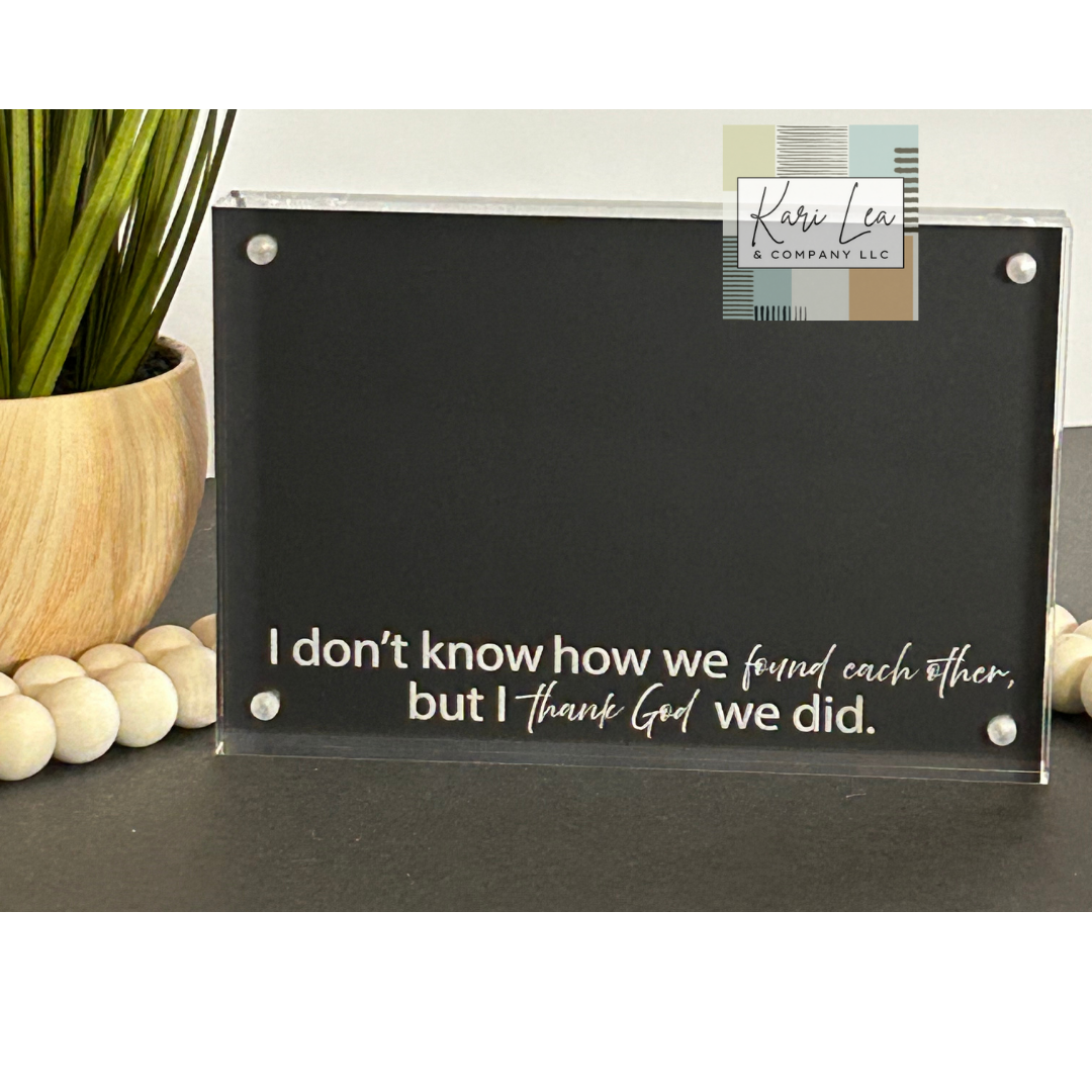 Acrylic Photo Frame (4x6) - Personalized