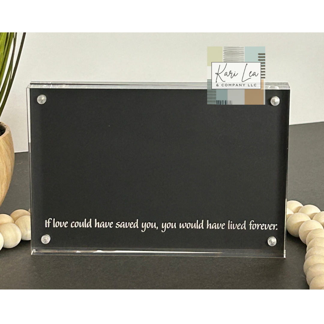 Acrylic Photo Frame (4x6) - Personalized