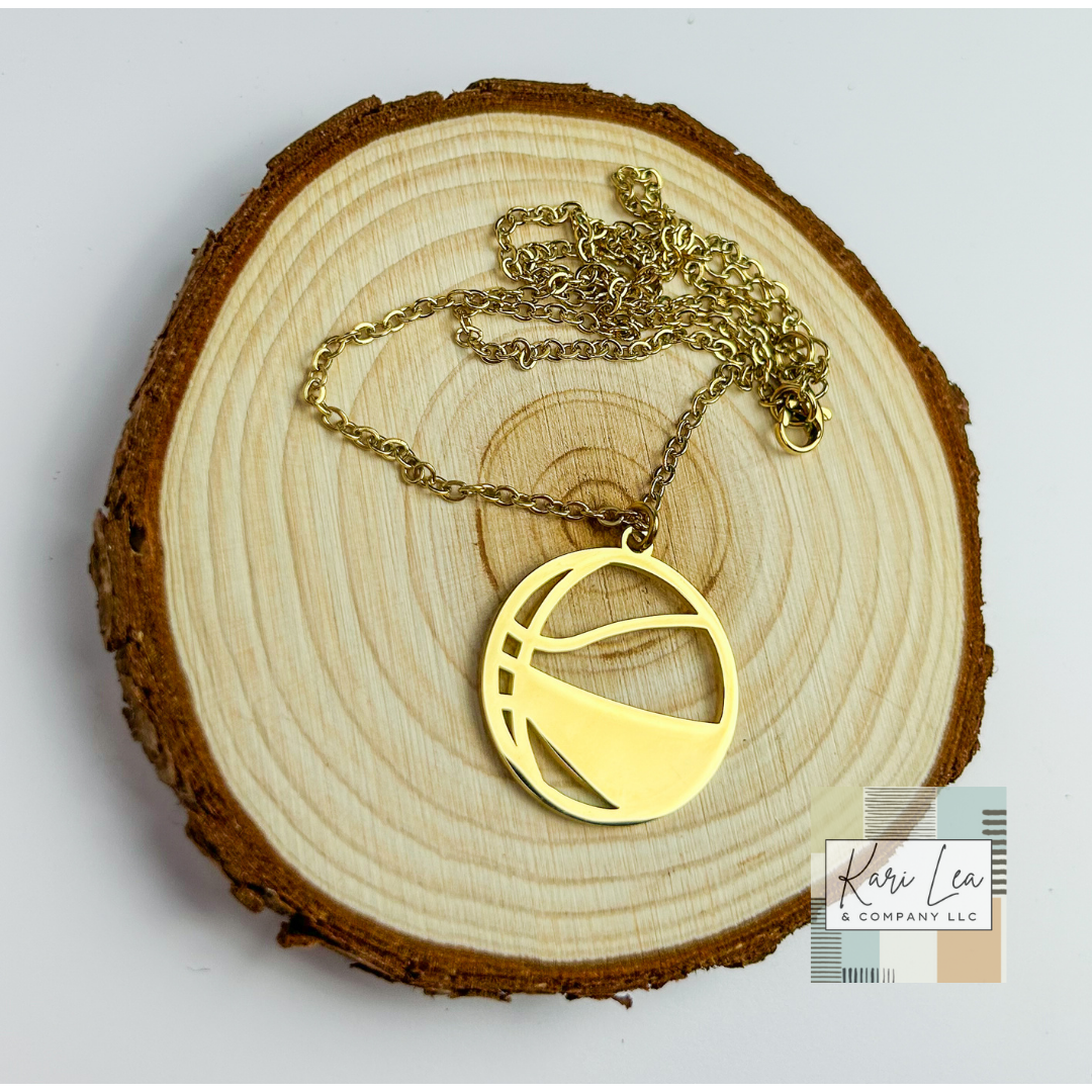 Sports Pendant Necklace (Football, Basketball, Baseball/Softball, Soccer, Cheer Megaphone, Paw Print))