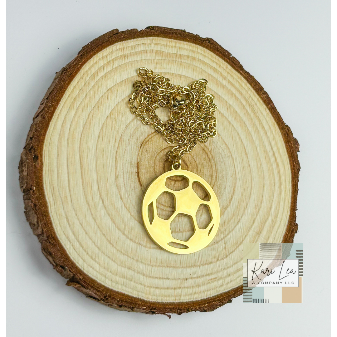 Sports Pendant Necklace (Football, Basketball, Baseball/Softball, Soccer, Cheer Megaphone, Paw Print))