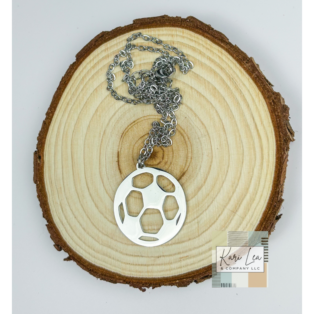 Sports Pendant Necklace (Football, Basketball, Baseball/Softball, Soccer, Cheer Megaphone, Paw Print))