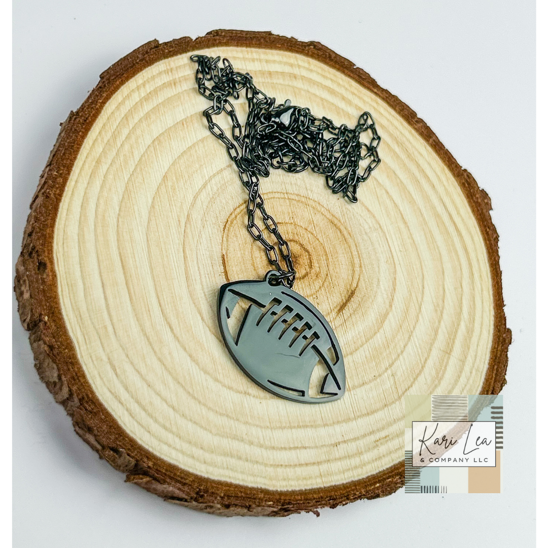 Sports Pendant Necklace (Football, Basketball, Baseball/Softball, Soccer, Cheer Megaphone, Paw Print))