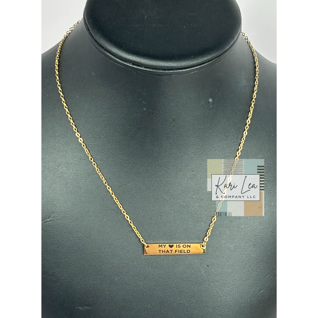 My Heart Is On That Field Necklace