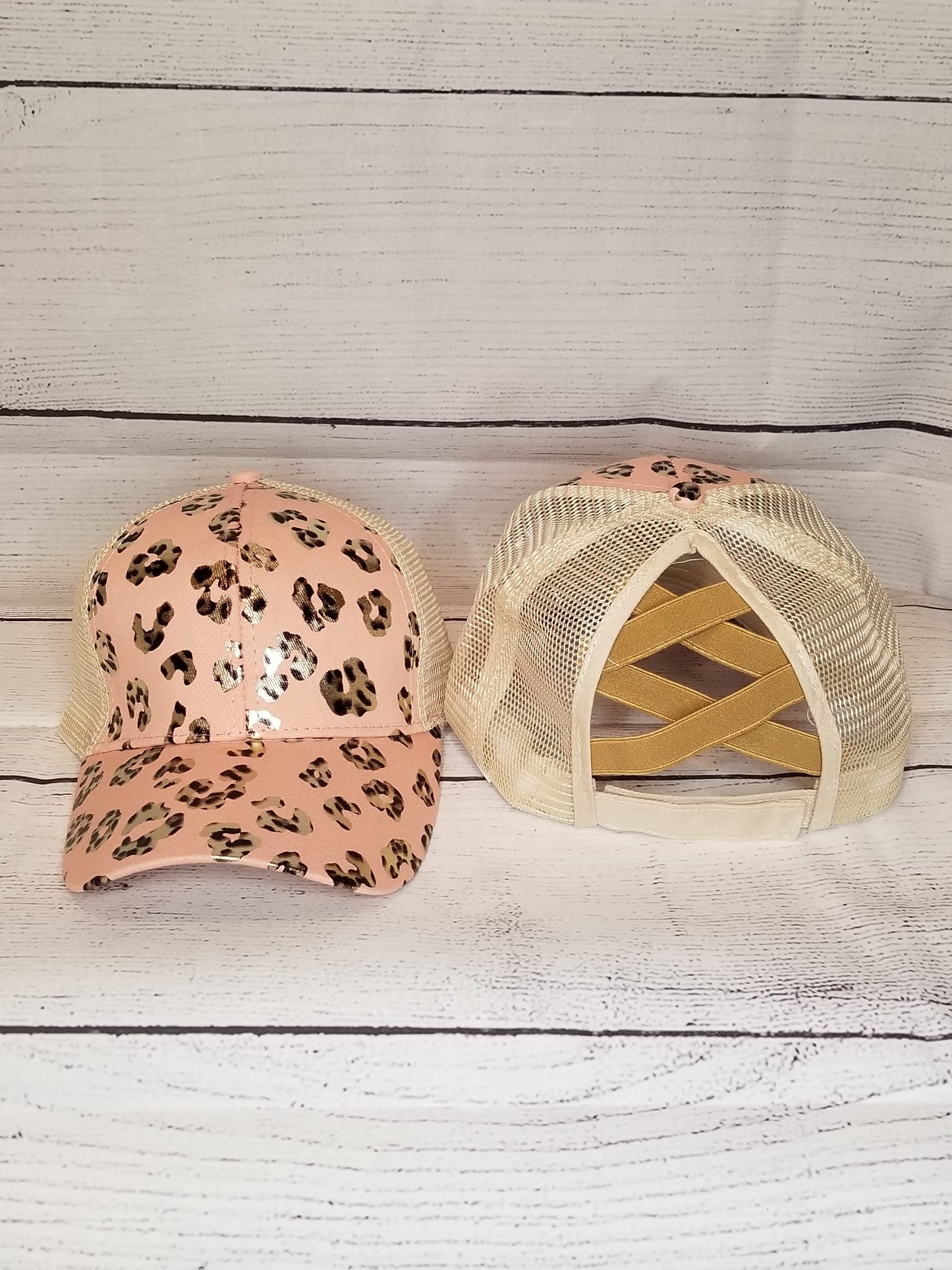 Mom - Ladies Ponytail Leather Patch Hat