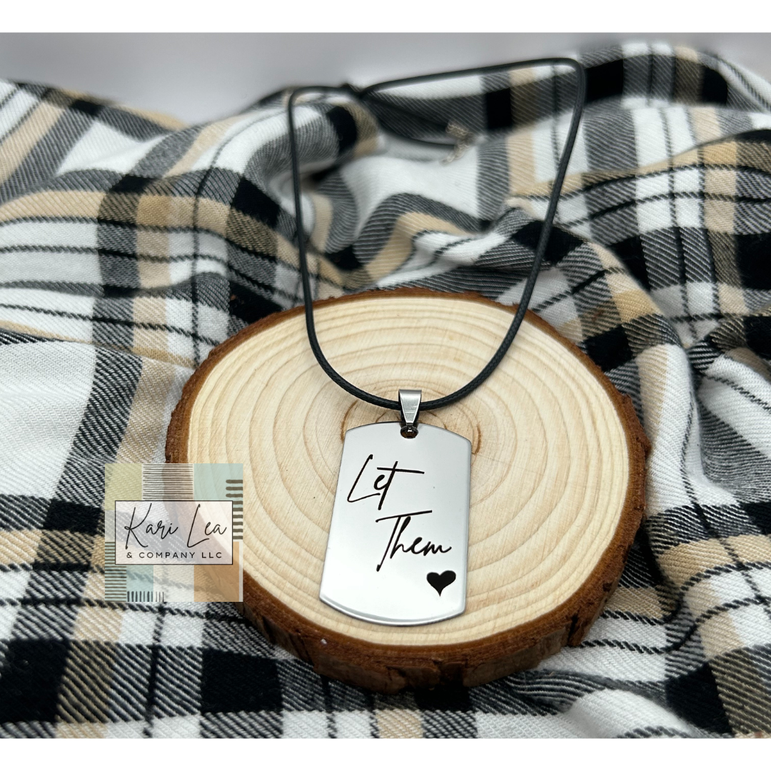 Custom Laser Engraved Dog Tag Necklace