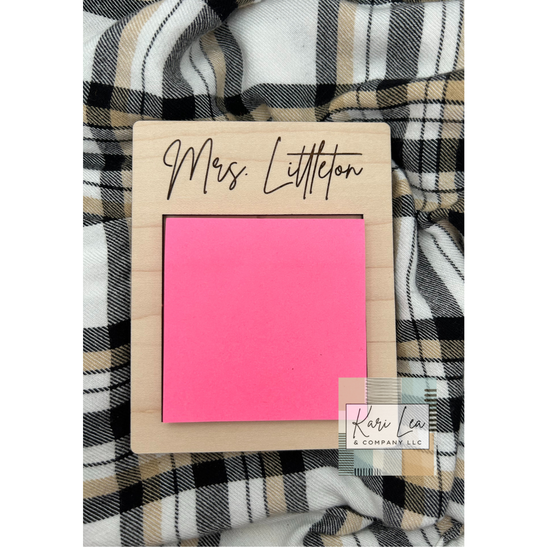 Personalized Post-It Note Pad/Holder