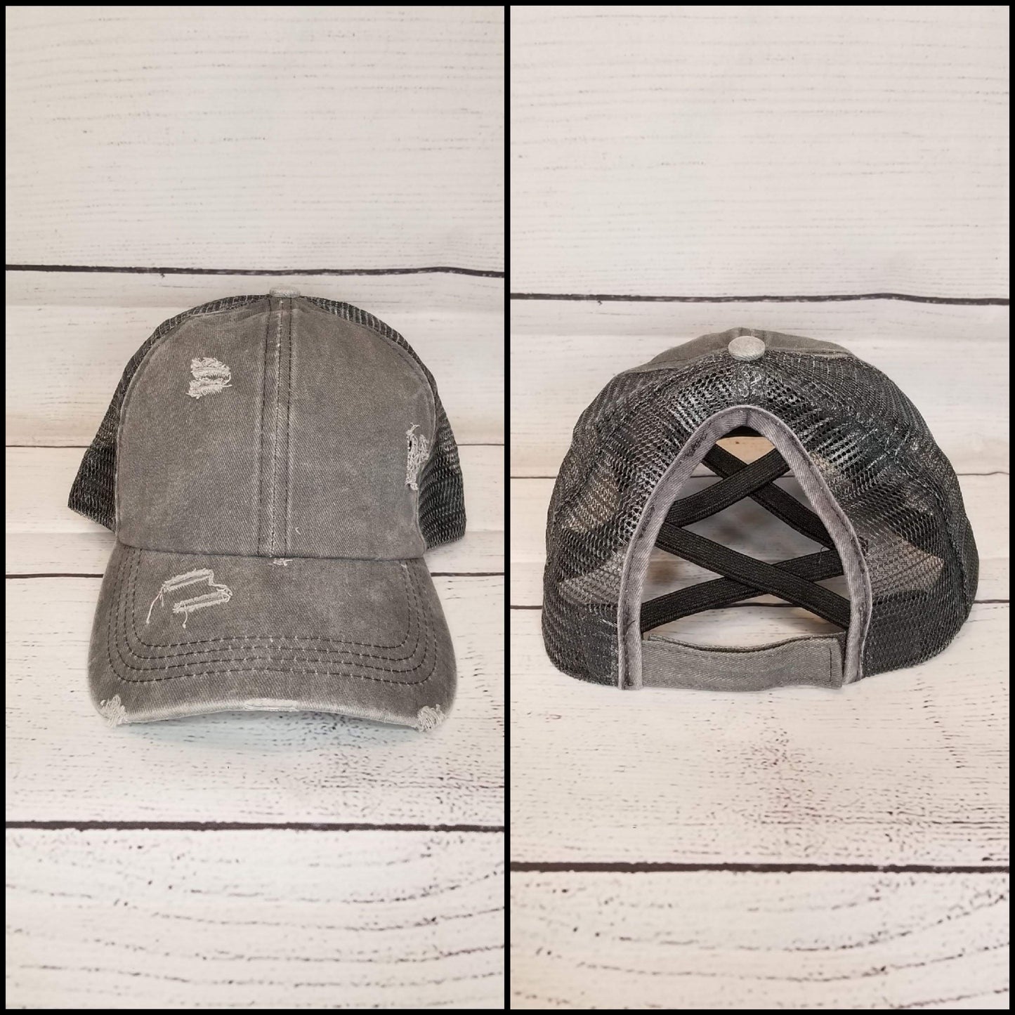 Team Specific - Leather Patch Hat - Ladies Ponytail or Trucker Hat