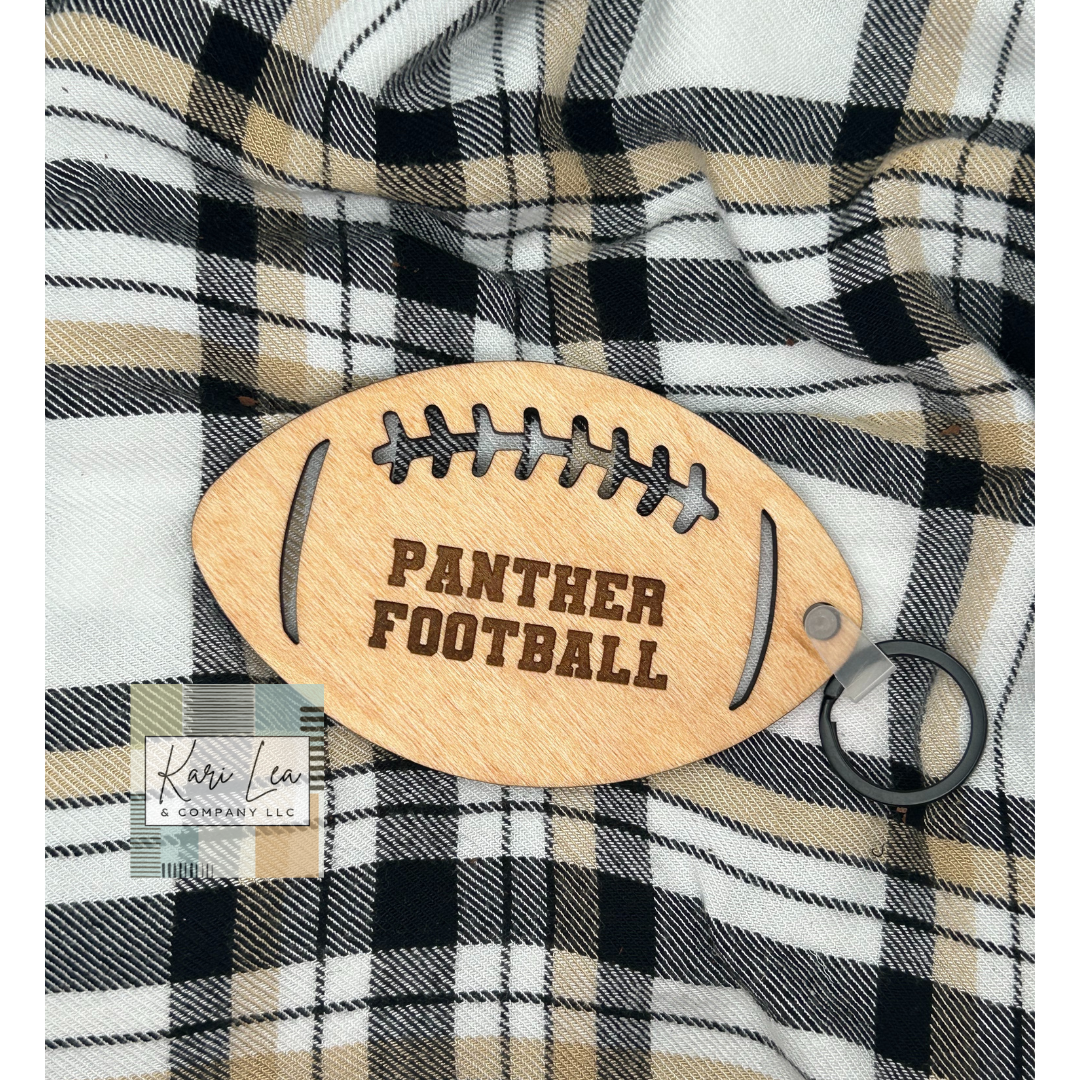 Football Keychain (Wood)