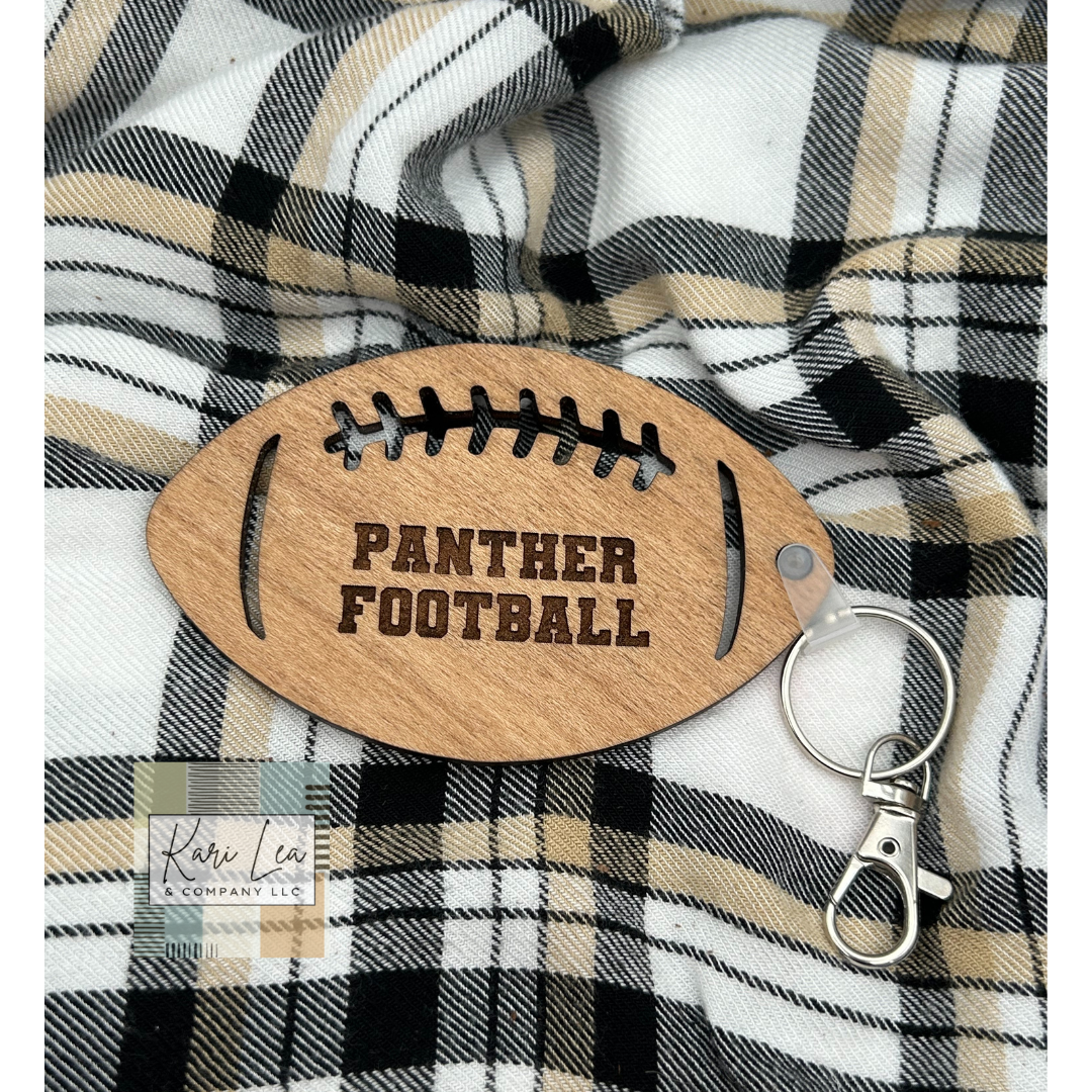 Football Keychain (Wood)