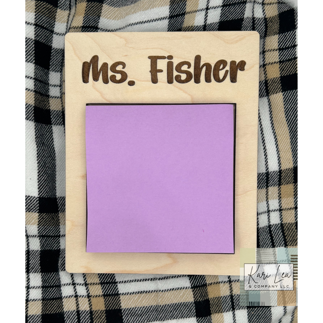 Personalized Post-It Note Pad/Holder