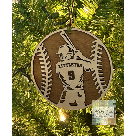 Baseball Player Ornament