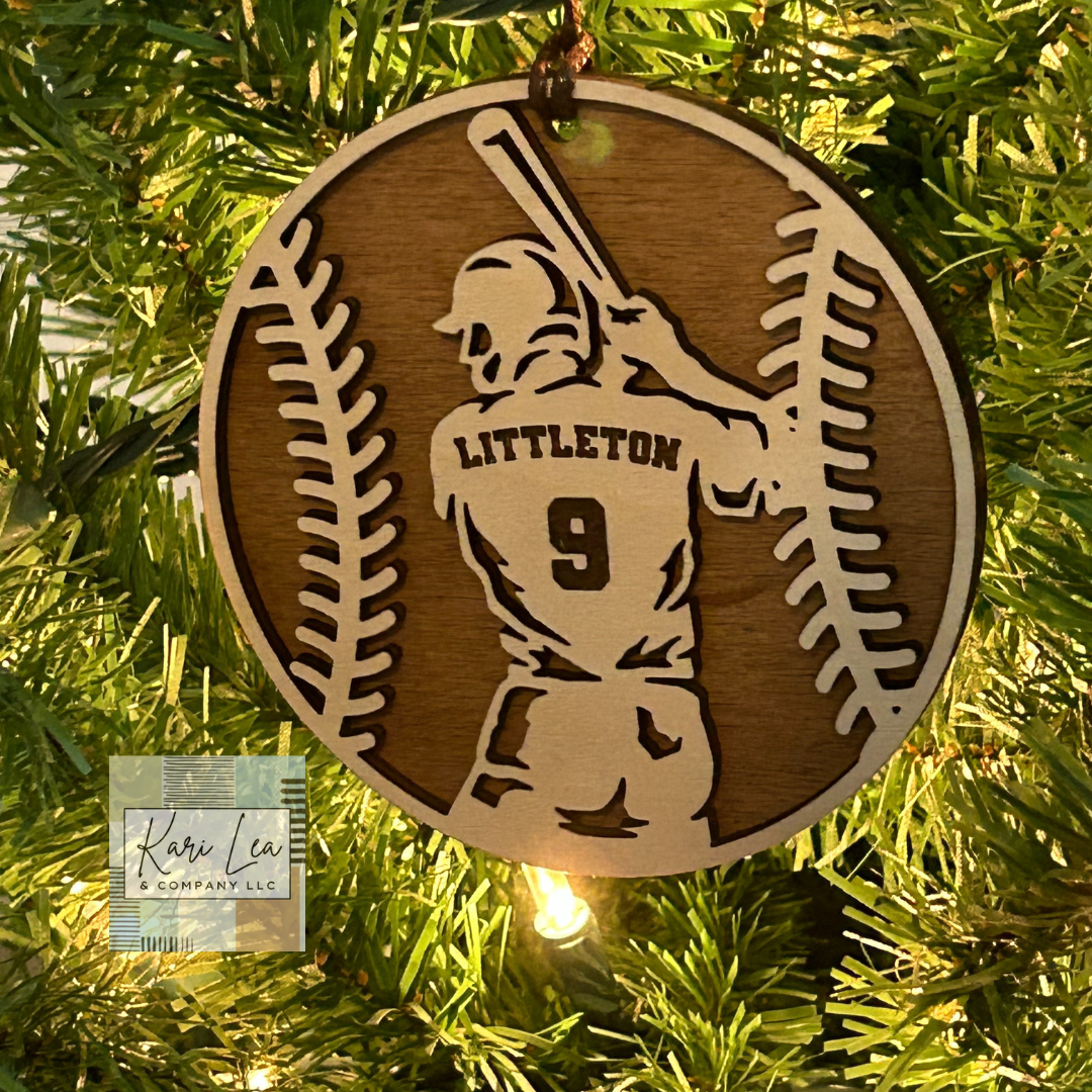 Baseball Player Ornament