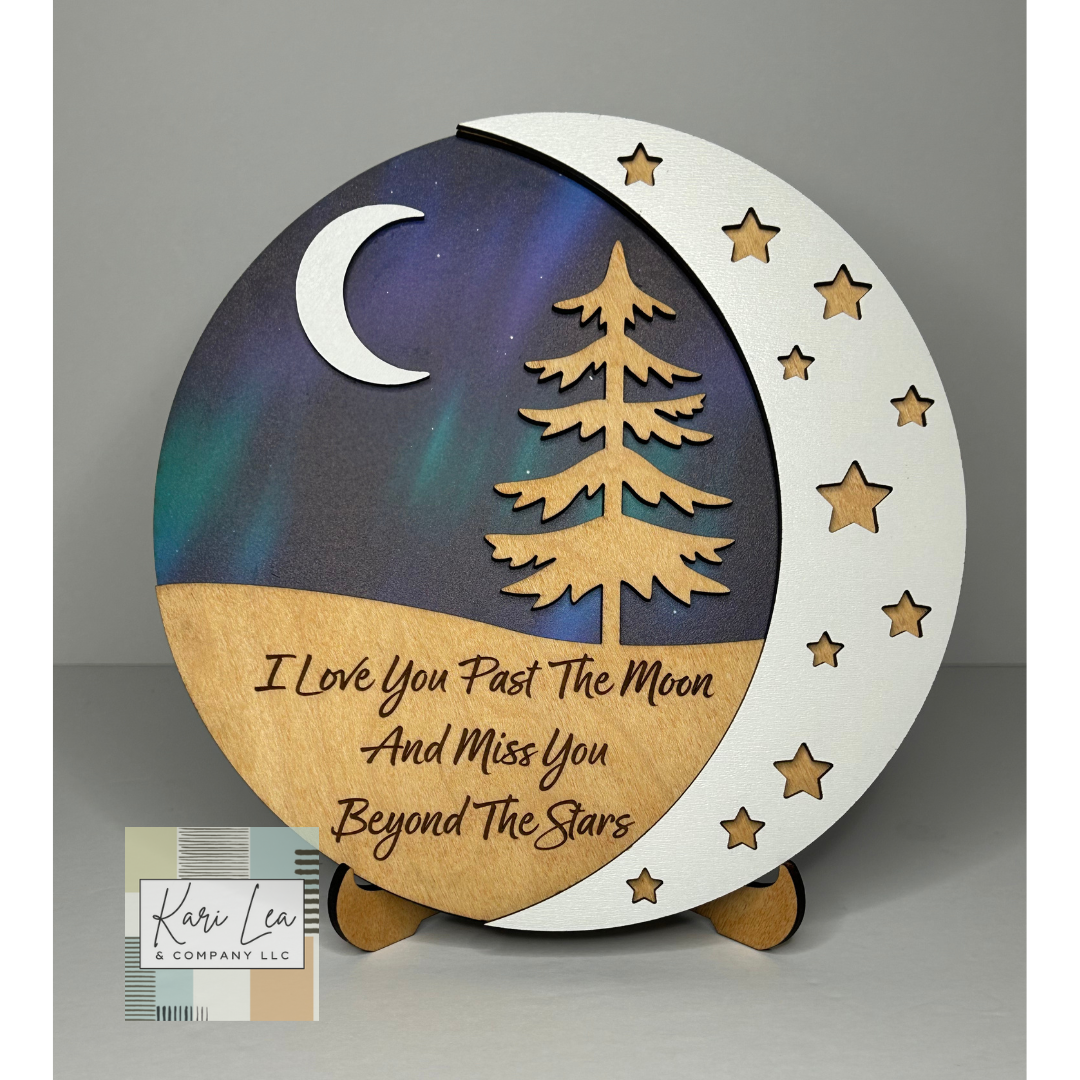 The Sky Looks Different Memorial Sign with Stand