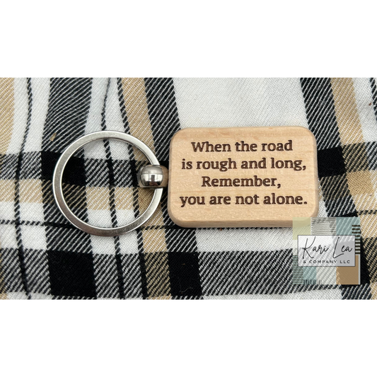 Mental Health Awareness Keychains - Bamboo Wood Keychain