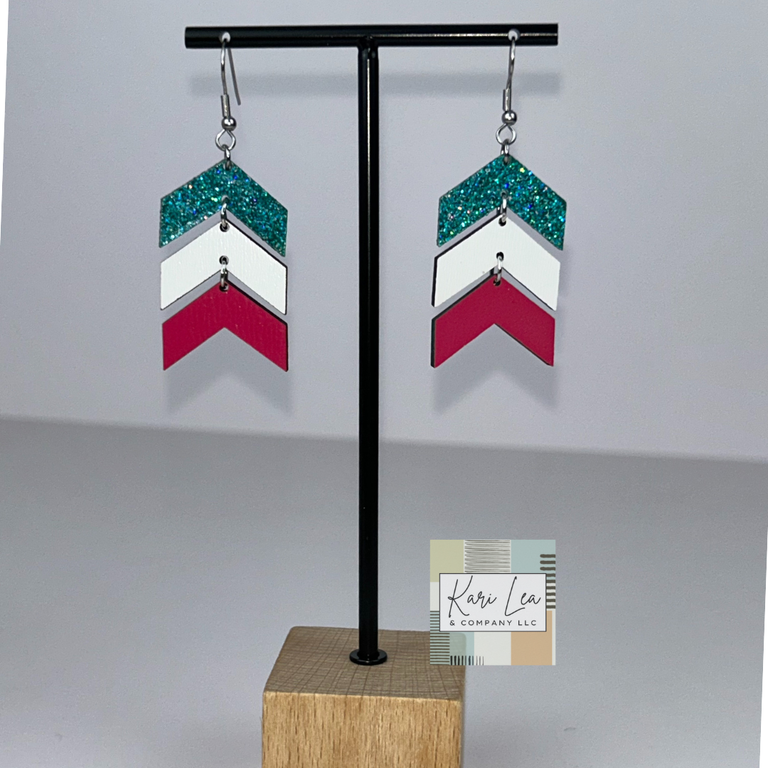Chevron Dangle Earrings