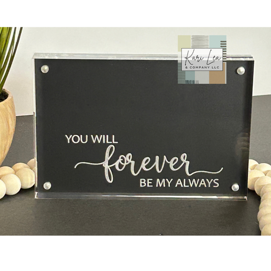 Acrylic Photo Frame (4x6) - Personalized