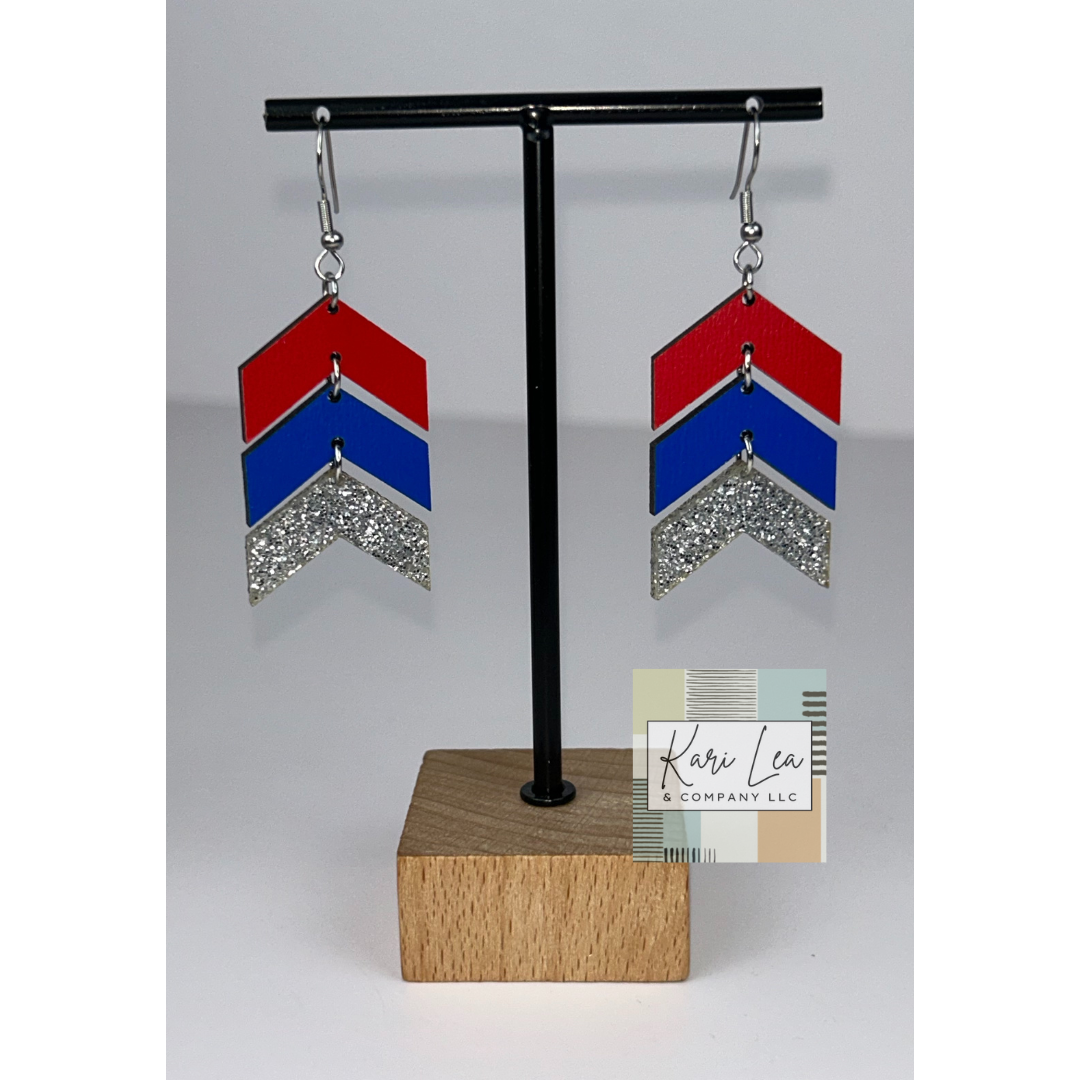 Chevron Dangle Earrings