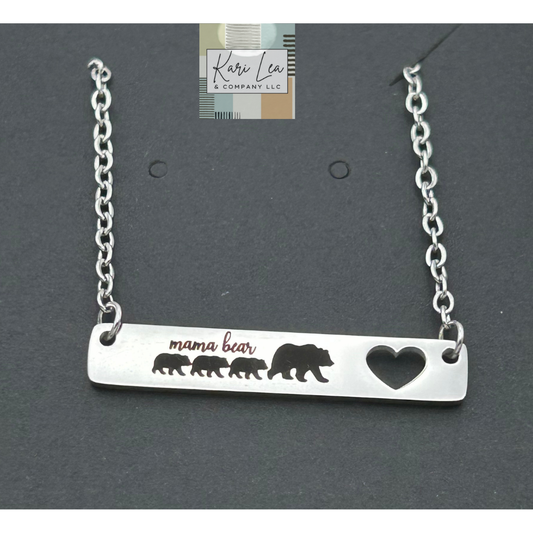 Mama Bear & Cubs Necklace