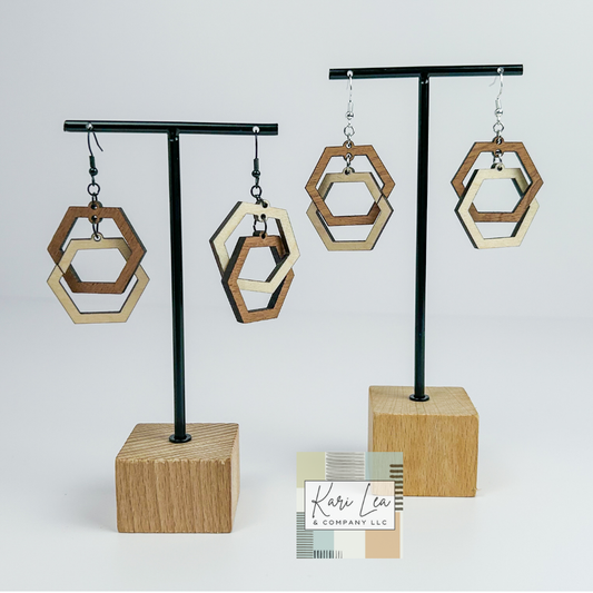 Linked Hexagon Earrings