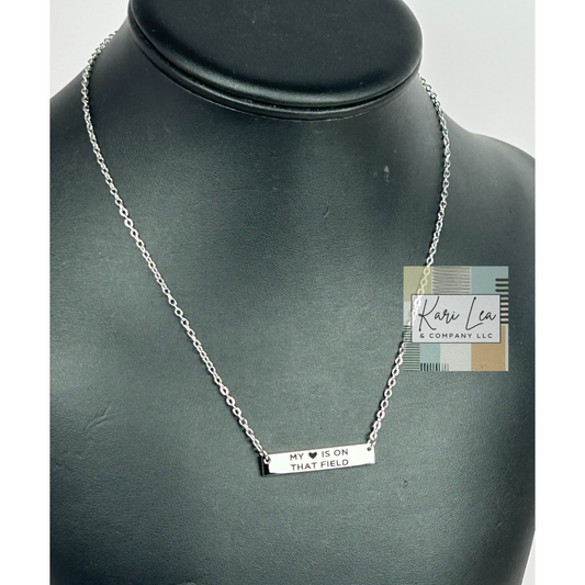 My Heart Is On That Field Necklace
