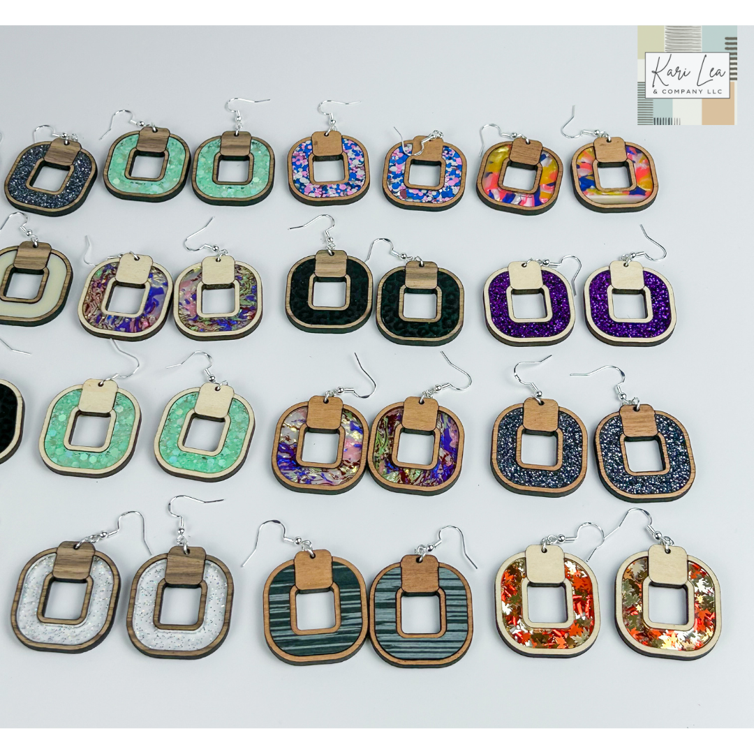 Boho Inlay Dangle Earrings