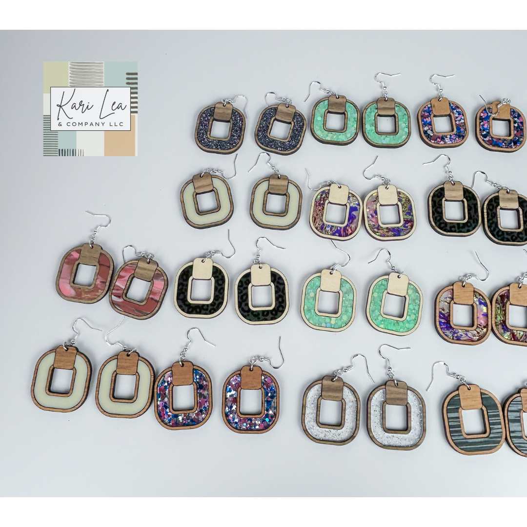 Boho Inlay Dangle Earrings