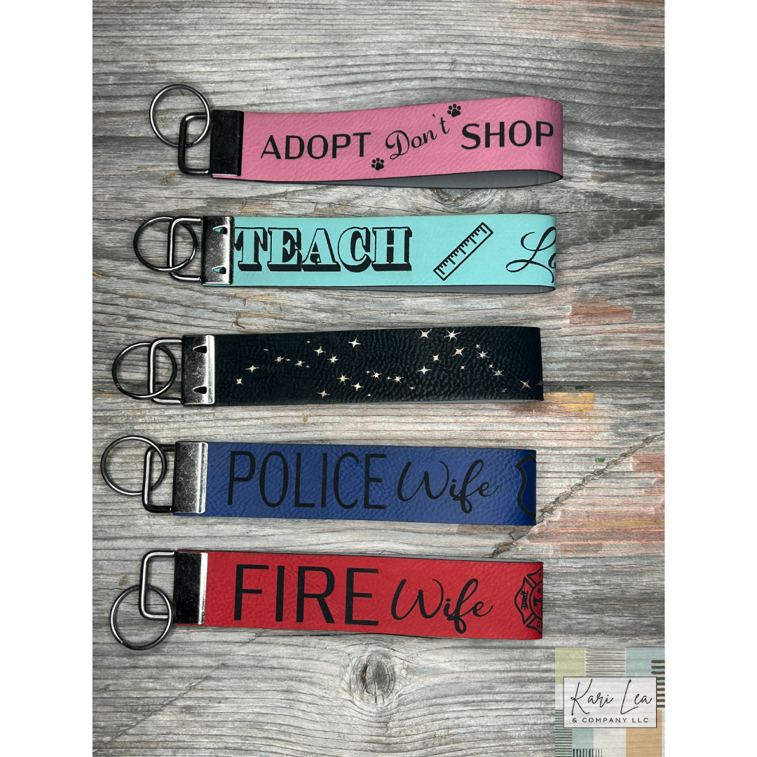 Keychain Wristlet - Leather