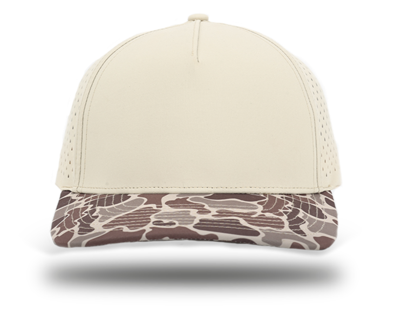 Wood & Leather American Flag Patch Hat - Performance Hat